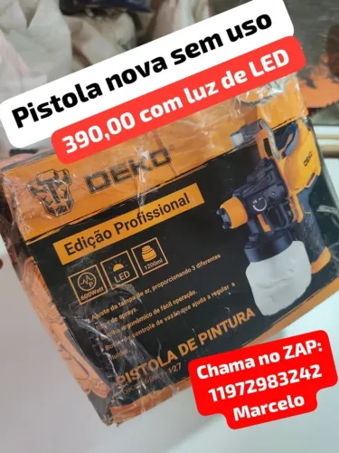 PISTOLA DE PINTURA COM LED .