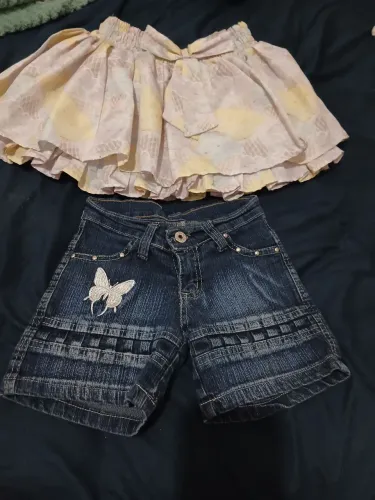 Short jeans com lycra, short saia bufante 10