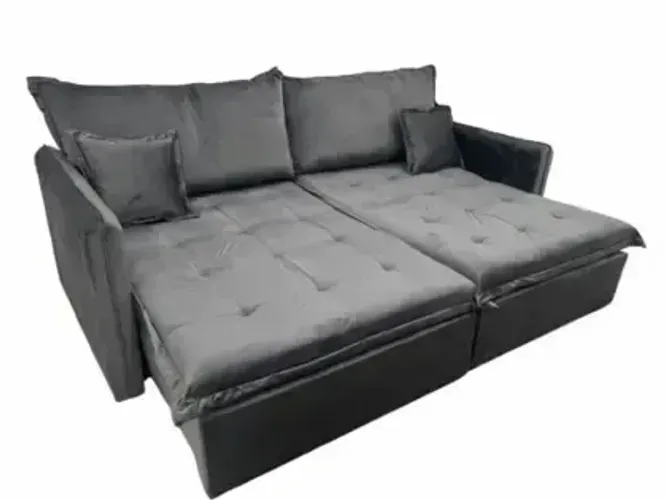Sofá-Cama Estofado 4 Lugares 2,20m