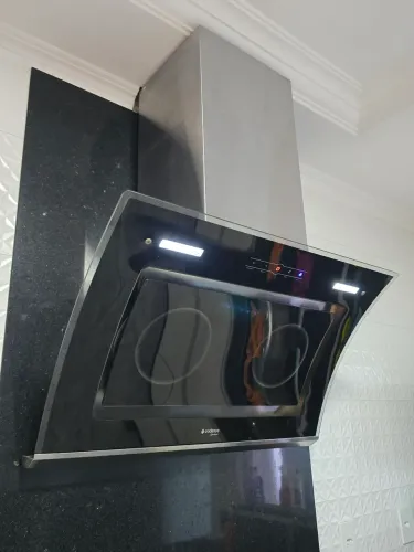 Coifa de Parede Cadence Gourmet em Vidro Preto e Inox - Excelente Estado