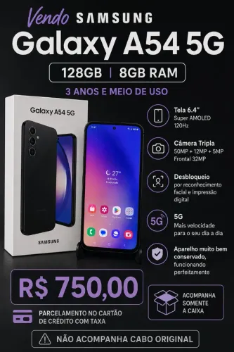 Vendo Samsung Galaxy A54 5G | 3 anos e meio de uso
