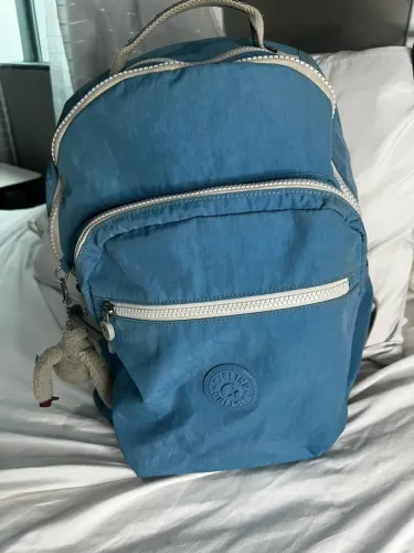 Mochila Kipling Seoul azul-claro original 
