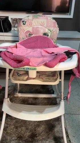 Cadeira de Alimentação Burigotto Bon Appétit XL + Canguru para Bebê - Excelente Estado