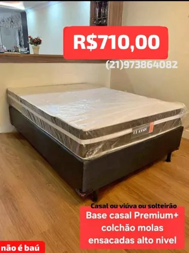 Colchão molas ensacadas + base de cama 