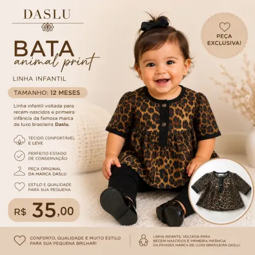 Bata da marca de luxo daslu bebe