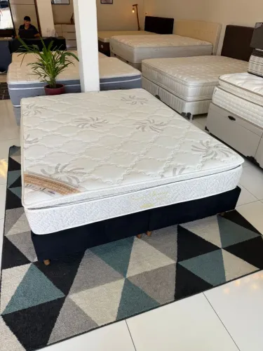 Cama box QUEEN SIZE ORTOBOM SEMINOVA TOP - ENTREGO 