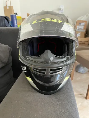 Capacete LS2 Ff358 CONCEPTIITYRELL PRETO/BRANCO/AMARELO