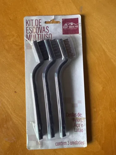 Kit de escova multiuso 1nylon/1aço/1latão