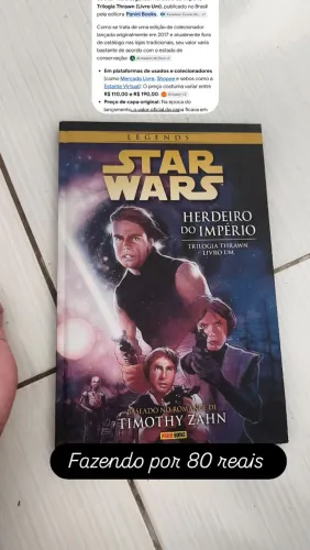 Livro Star Wars 2017 de colecionador valor de 190 pra 90 pois tem pequenos riscos atrás
