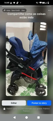 Carrinho de bebê com bb conforto 