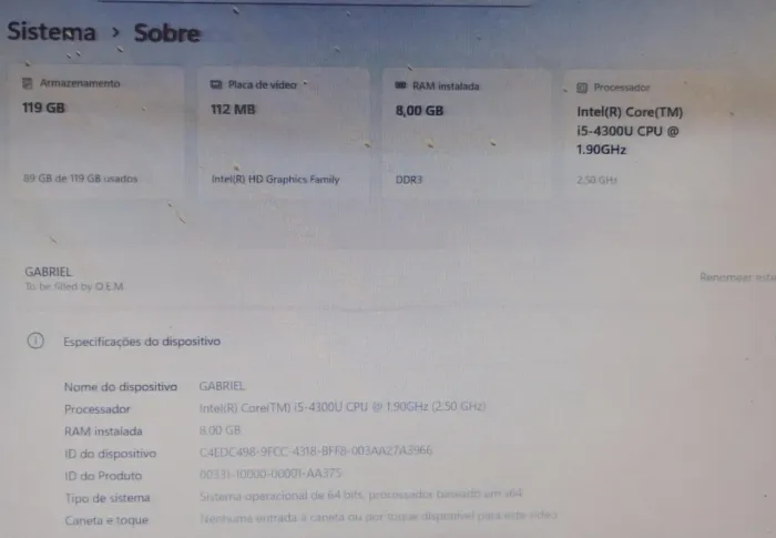 Pc para trabalho. DDR3. PARA JOGOS SO FAZER UM UPGRADE.