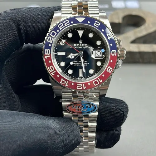 Relógio clean factory 3285 gmt master Pepsi rolex automático 