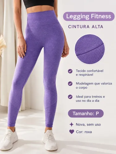 Legging esportiva lilas tamanho P