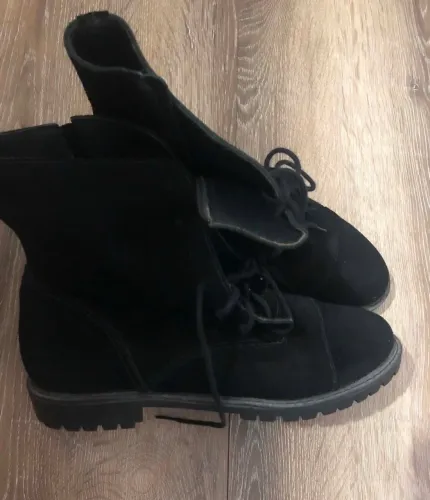 Bota couro legítimo camurça 37