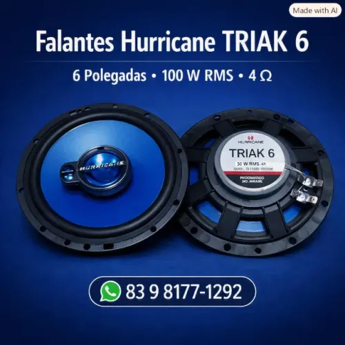 Par Fones 6' Polegadas 100W
