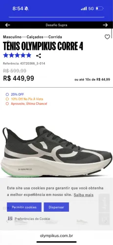 TENIS OLYMPIKUS CORRE 4 tamanho 38