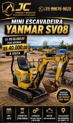 Mini escavadeira Yanmar SV08