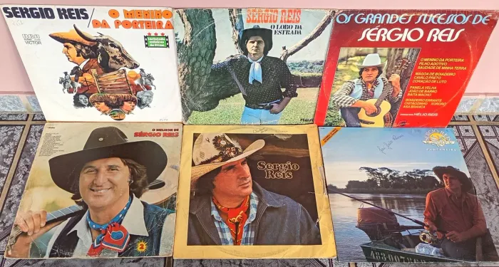 LPs - Sérgio Reis - lote com 06 discos de vinil - música sertaneja