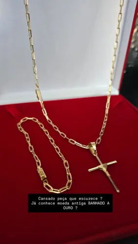Conjunto de moeda antiga com 10 camadas de ouro + verniz antialérgico