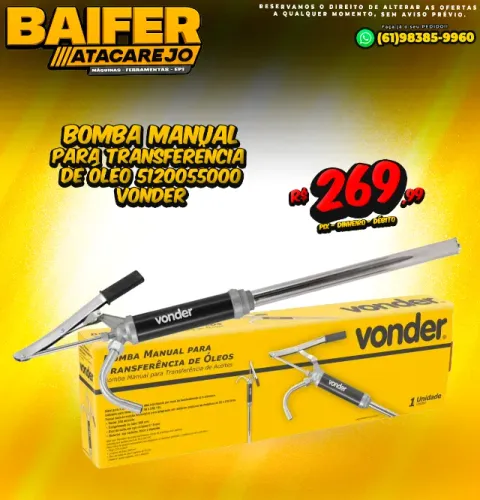 Bomba Manual Para Transferência de Óleo 5120055000 Vonder