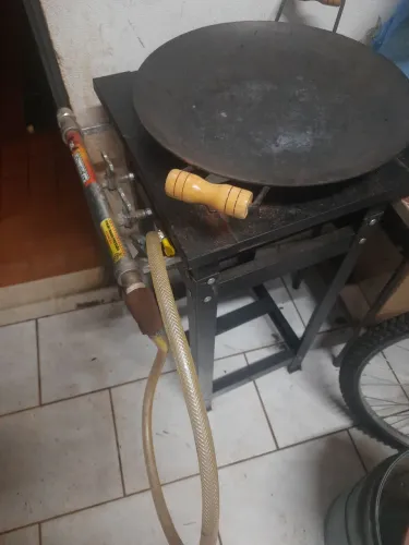 Fogão industrial 1 boca + disco de arado ferro fundido