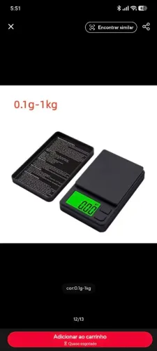 Balança de precisão 0,1g 1kg