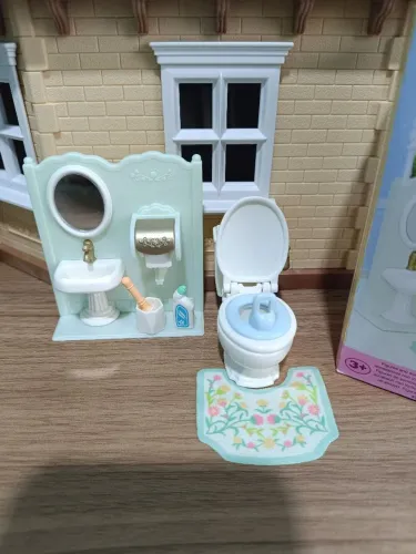 Sylvanian Families Conjunto De Toalete Banheiro Epoch