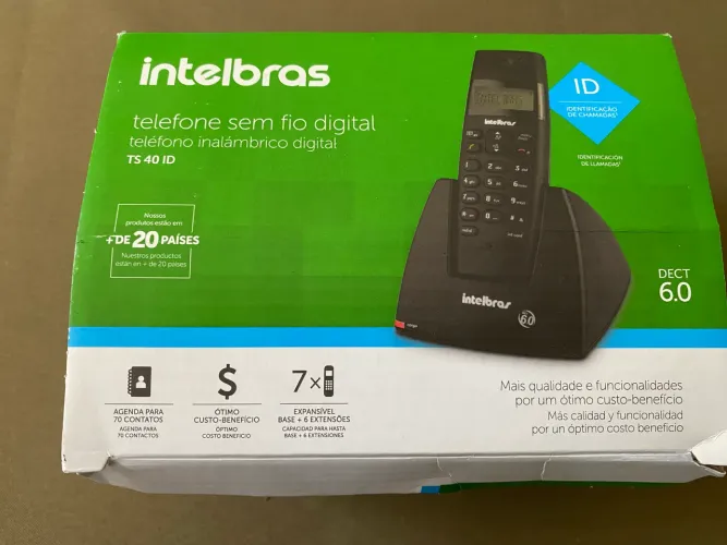 TELEFONE SEM FIO INTELBRAS DIGITAL TS40 ID (Na Caixa)