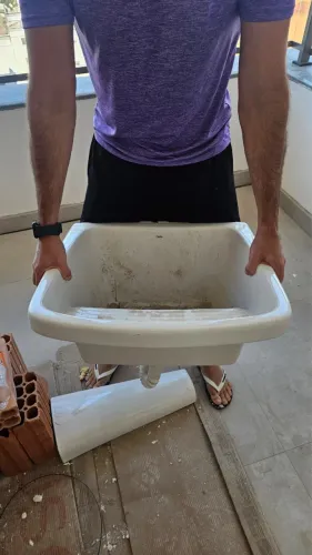 Tanque de coluna de louça para lavar roupas