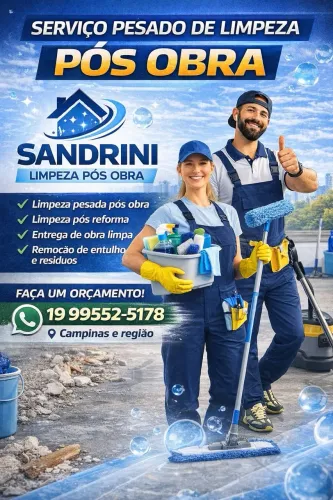 Limpeza profissional e pós obra