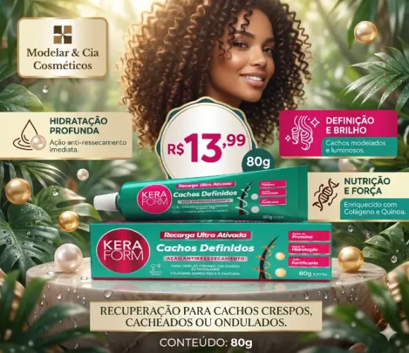 Recarga Keraform Ultra Ativada Cachos Definidos: O segredo para fios potentes