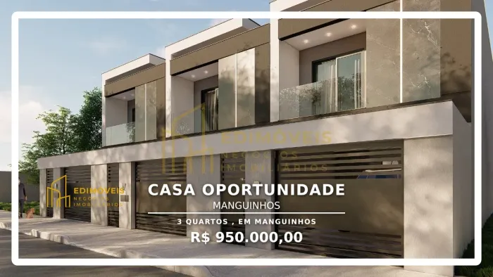 Exclusiva Casa Duplex em Manguinhos: 3 Suítes e Quintal Privativo