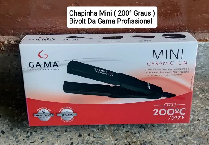 Chapinha Mini ( 200° Graus ) Bivolt Gama Profissional Nova Lacrada Sem Uso