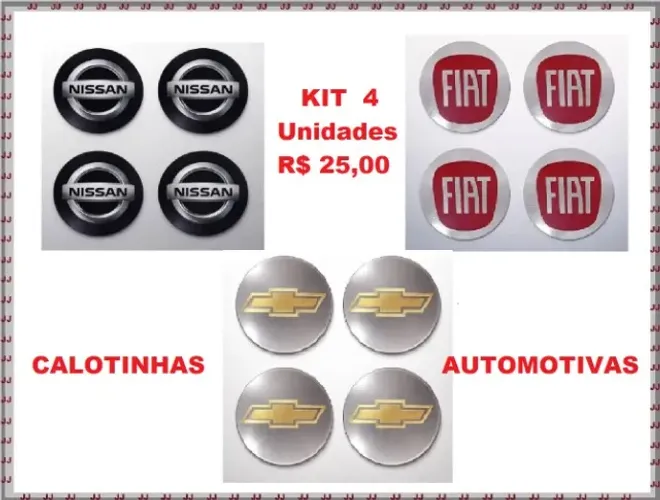 Kit adesivos para calotas automotivas