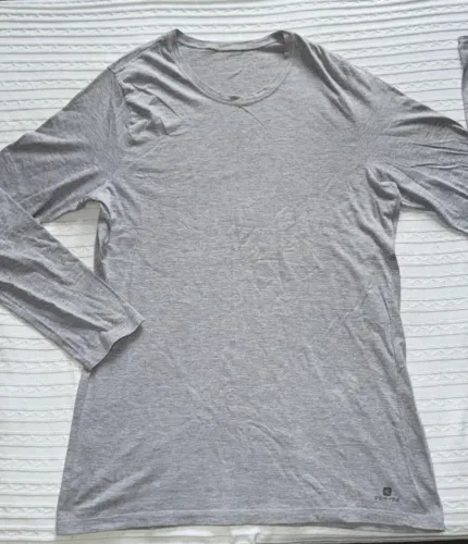 camisa de manga cumprida cinza domyos