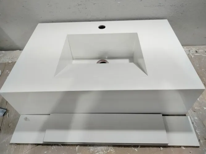 Pia esculpida em porcelanato - A PRONTA ENTREGA