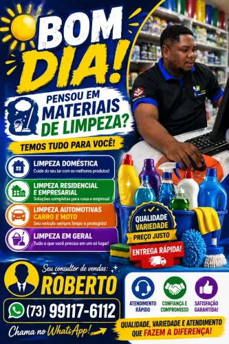 Materiais de limpeza profissional