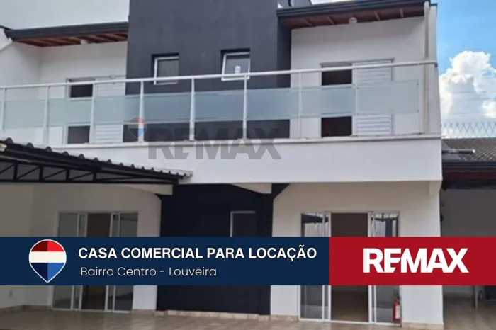 casa para locação comercial no centro de Louveira.