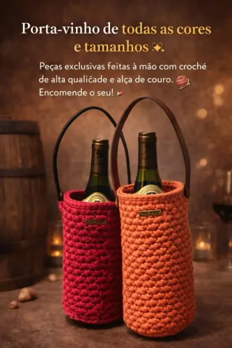 Porta-vinho em crochê artesanal ?