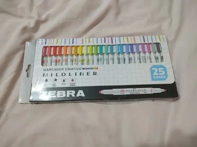 Marca-texto - Zebra - Ponta Dupla Mildliner 25 Cores 