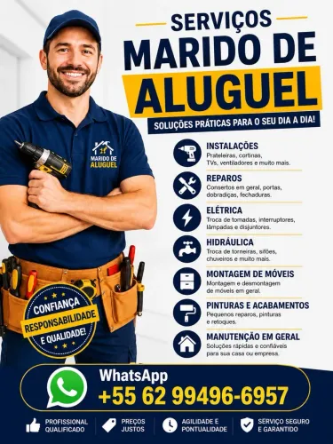 Marido de Aluguel, Eletricista, Montagem de Móveis, Reparos e Manutenção