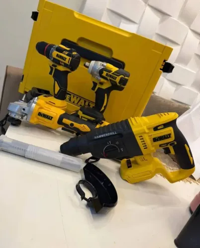 Kit 4 máquinas Dewalt profissional Martelete Parafusadeira chave de Impacto Lixadeira nova