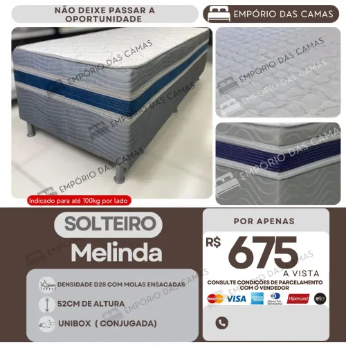 Cama solteiro conjugada Bonsono molas ou D28 espuma  pronta entrega 