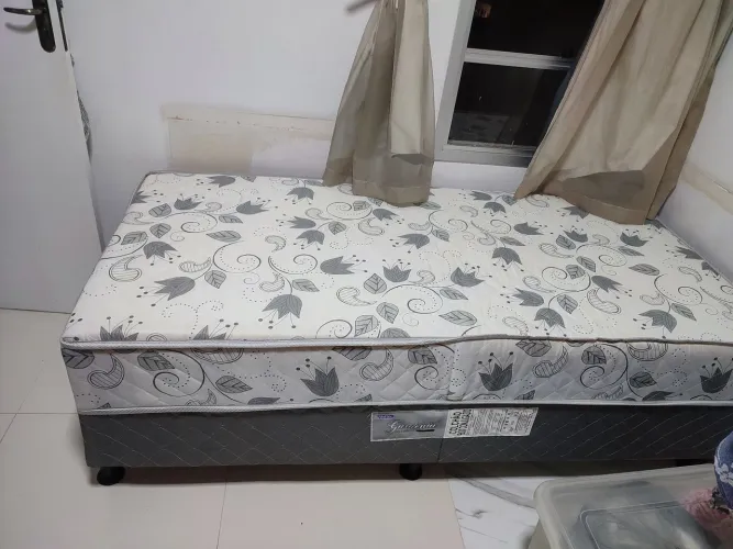 Cama box solteiro com colchão conjugado