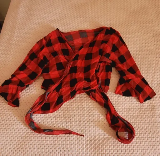 Blusa cropped xadrez