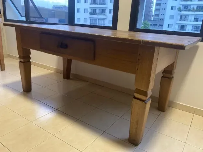 Mesa Antiga Madeira Maciça Rustica