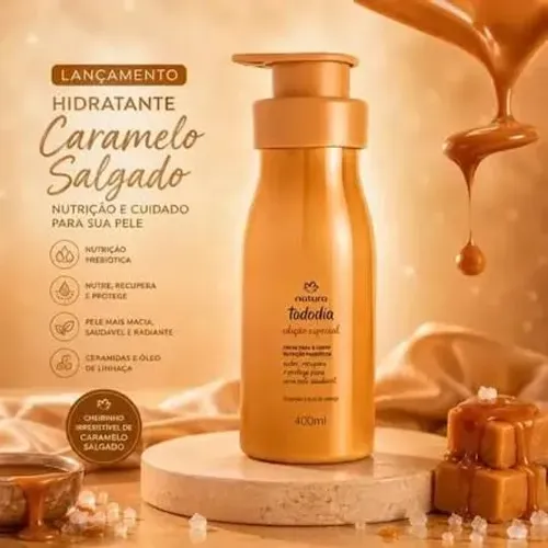Creme hidratante Natura todo dia caramelo salgado