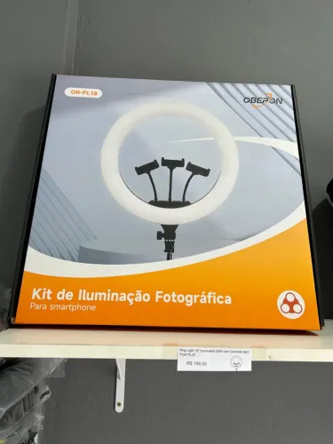Ring Light 18" Iluminador 50W com Controle Sem Tripé