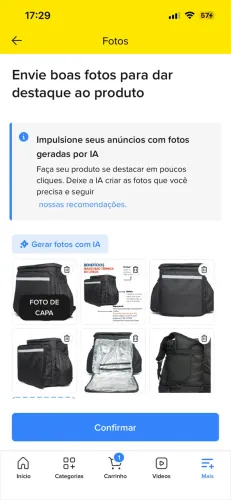 Mochila motoboy - Nova