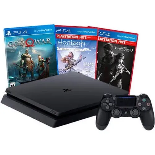 Playstation 4 Slim com 3 jogos e garantia